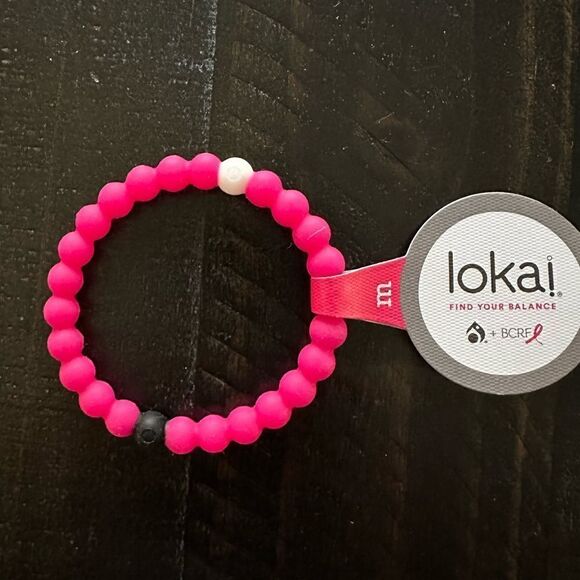 Lokai Bracelet Pink Find Your Balance Breast Cancer Awareness Beaded Health M - Picture 5 of 6
